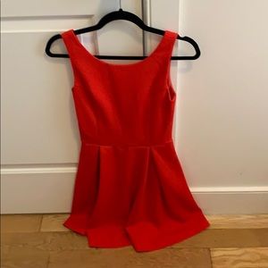 Fit and flare red dress